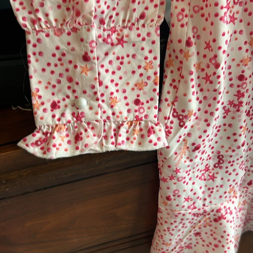 Elegant Pink Floral Midi Dress size Large - Picture 5 of 5